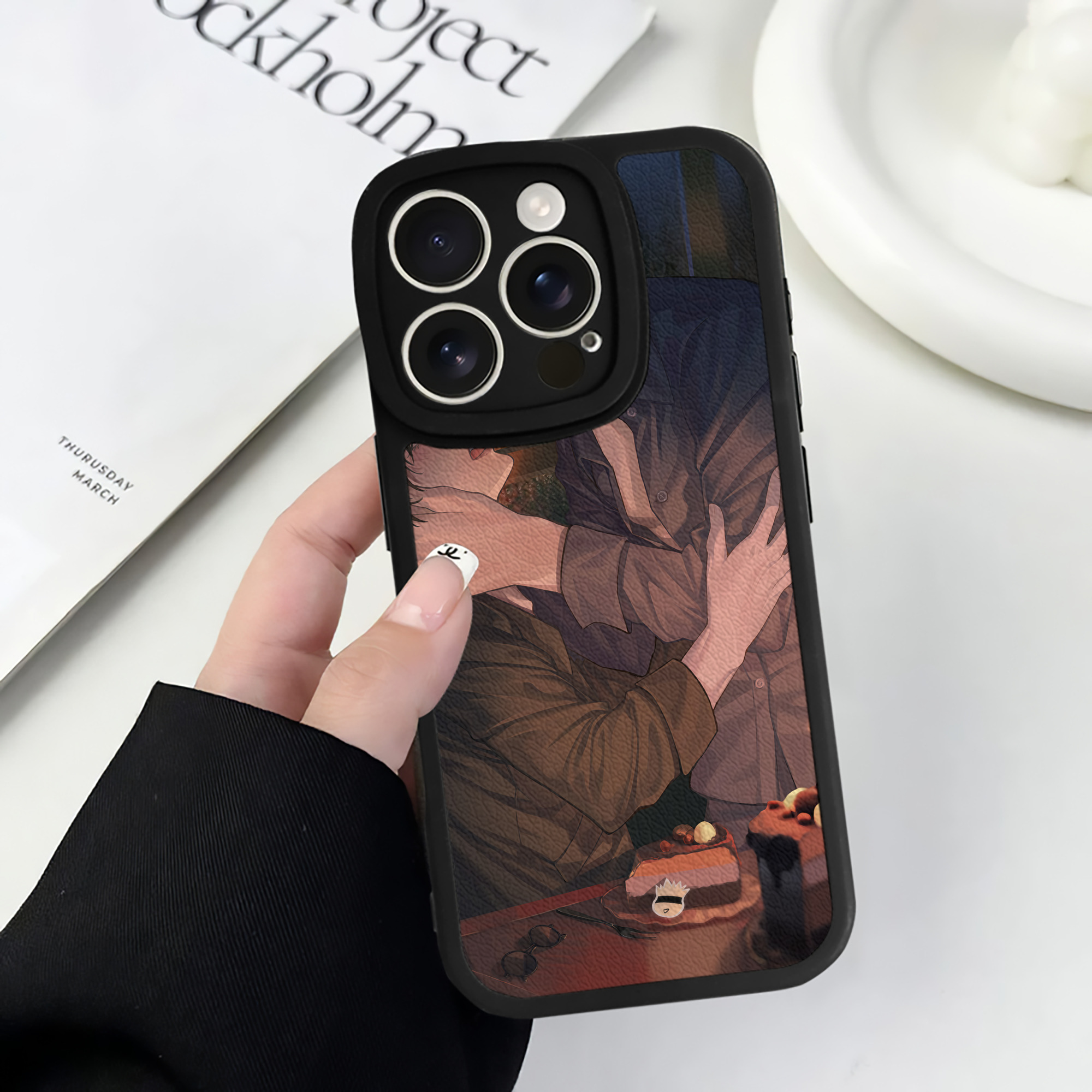 （画像用） 呪術廻戦 Jujutsu Kaisen 【iPhone 16シリーズ対応】シリコンスマホケース（レザー調） 材質：シリコン